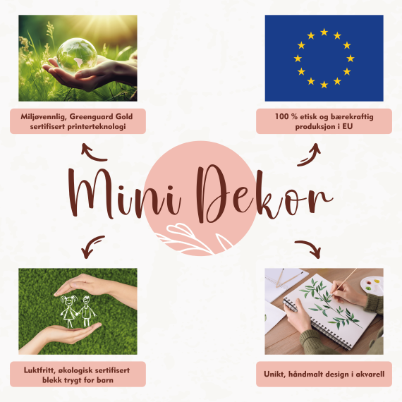 Wallstickers Luftballong Dyr 58pk – ØKO Veggklistremerker Barnerom - Pastell, Multifarget