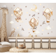 Wallstickers Luftballong Dyr 47pk – ØKO Veggklistremerker Barnerom - Brun, Boho
