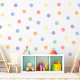 Wallstickers Prikker 60 stk Multifarget – ØKO - Veggklistremerker Barnerom – Dots 7,9cm
