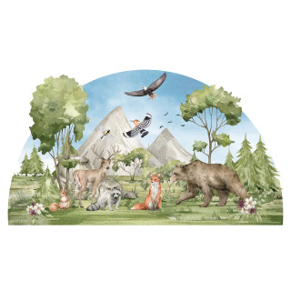 Skogsdyr Wallstickers XL - ØKO Veggklistremerker Barnerom