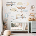 Wallstickers Fly – ØKO Veggklistremerker Barnerom – 34 pk Fly Retro - Blå