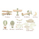 Wallstickers Fly – ØKO Veggklistremerker Barnerom – 34 pk Fly Retro - Grønn