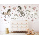 Wallstickers Hester og Blomster - ØKO Veggklistremerker Barnerom - Hester - 48 pk