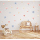 Wallstickers Blomster i Rosa og Blå – ØKO Veggklistremerker Barnerom – 35pk