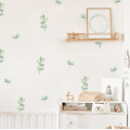 Wallstickers Eukalyptus – ØKO Veggklistremerker Barnerom – 60pk – Grønn Naturdekor