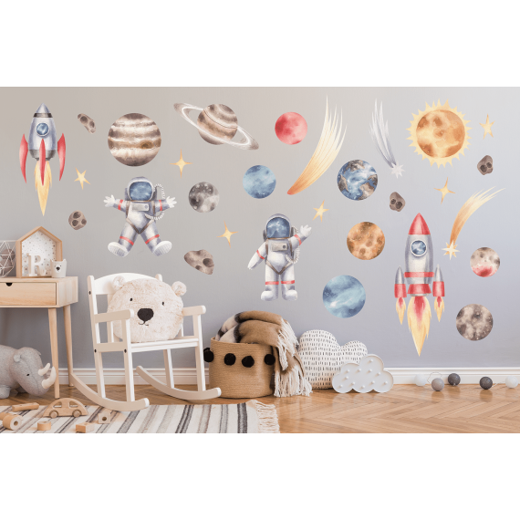 Wallstickers Verdensrommet – Planeter - ØKO Veggklistremerker Barnerom