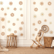 Wallstickers Blomster - Brun / Beige - 42 stk