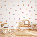 Wallstickers Prikker 50stk Boho – ØKO- Veggklistremerker Barnerom – Dots 7,9cm